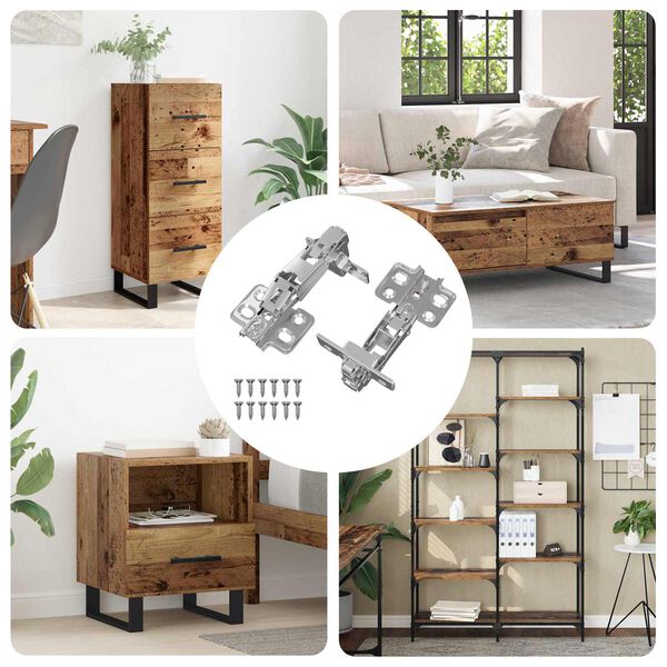 vidaXL Scharnier 2 pcs Nikkel 35 mm IJzer