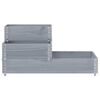 vidaXL Verhoogde plantenbak 3-laags 120x80 cm massief grenenhout grijs