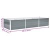 vidaXL Plantenbak verhoogd 240x80x45 cm gegalvaniseerd staal grijs