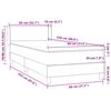vidaXL Boxspring met matras fluweel roze 80x220 cm