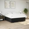 vidaXL Boxspring met matras stof zwart 180x200 cm