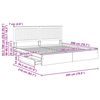 vidaXL Opslag bed met lade Grijs Sonoma 200 x 200 cm Bewerkt hout