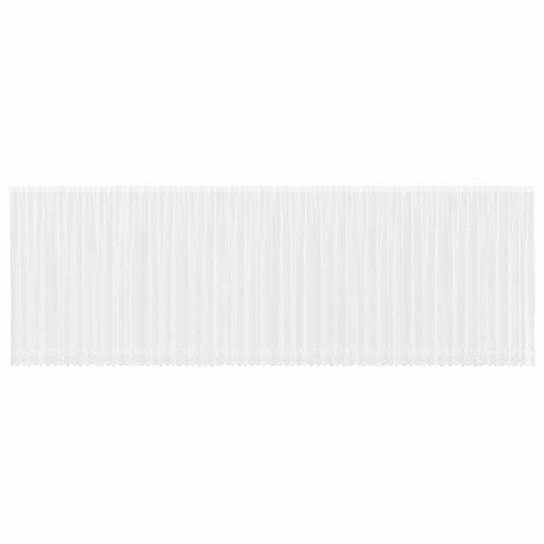 vidaXL Kantgordijn met gordijnen Bloemen Wit 200 x 1200 cm Polyester