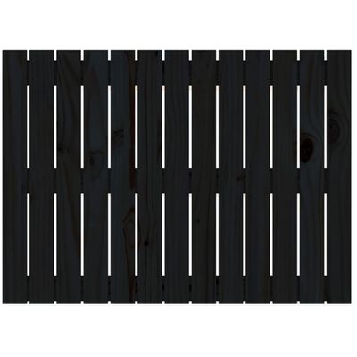 vidaXL Wandhoofdbord 82,5x3x60 cm massief grenenhout zwart