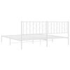 vidaXL Bedframe met hoofdbord metaal wit 193x203 cm