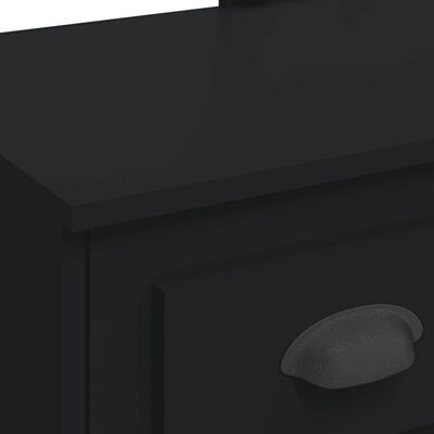 vidaXL Kaptafel met LED-verlichting 90x42x132,5 cm zwart