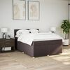 vidaXL Boxspring met matras stof donkerbruin 160x200 cm