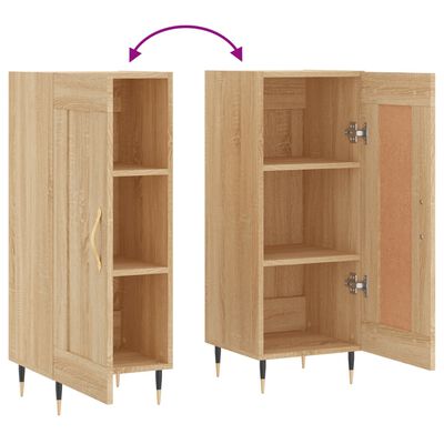 vidaXL Dressoir 34,5x34x90 cm bewerkt hout sonoma eiken