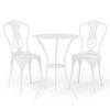 vidaXL 3-delige Bistroset gietaluminium wit
