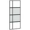 vidaXL Schuifdeur 90x205 cm gehard glas en aluminium zwart