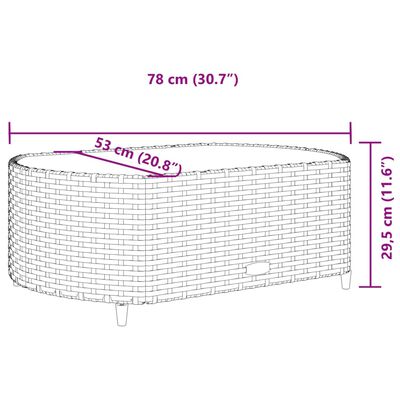 vidaXL 10-delige Loungeset met kussens poly rattan grijs