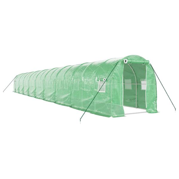 vidaXL Tuinkas met stalen frame 36 m&sup2; 18x2x2 m groen