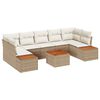 vidaXL Tuinbankenset 8 st Beige Poly riet