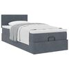 vidaXL Ottoman bed met matras 80x200cm fluweel donkergrijs
