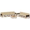 vidaXL Buiten bankenset met kussen 9 pcs Natuurlijk en Beige