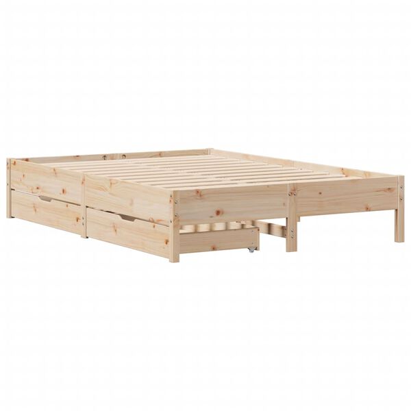 vidaXL Bedframe zonder matras massief grenenhout 140x200 cm