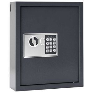 vidaXL Digitale kluis met slot Donkergrijs 30 x 10 x 36,5 cm Staal