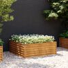 vidaXL Plantenbak verhoogd 100x100x36 cm cortenstaal