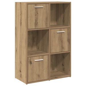 vidaXL Boekenrek 60,5x30x90 cm bewerkt hout artisanaal eikenkleurig