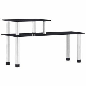 vidaXL Keukenschap 45x16x26 cm gehard glas zwart