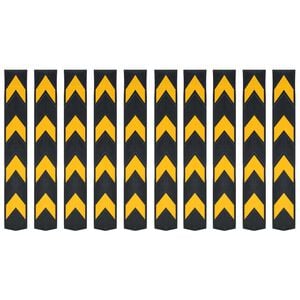 vidaXL Hoekbeschermers reflecterend 80 cm rubber 10 st