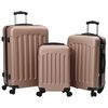 vidaXL Koffer Set met slot 3 pcs Roségoud 50 x 31 x 78 cm