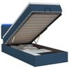 vidaXL Ottoman Bed met Matrassen en LED Blauw 100 x 200 cm Stof