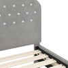vidaXL Peuterbedframe met hoofdbord Lichtgrijs 70 x 140 cm Fluweel
