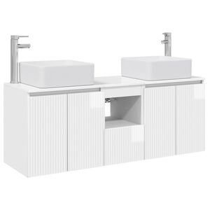 vidaXL Badkamerkastenset 3 st Hoogglans Wit 53 x 35 x 63 cm