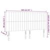 vidaXL Hoofdbord LED 160x5x118/128 cm fluweel lichtgrijs