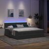 vidaXL Ottoman bed met matrassen en LED's 160x200cm fluweel zwart