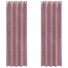 vidaXL Verduisterende gordijnen 2 pcs Donkerroze 140 x 245 cm Fluweel