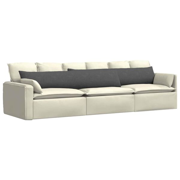 vidaXL Sofa Kussens 2 stuks Donkergrijs 200 x 40 cm Cordstof