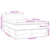 vidaXL Boxspring met matras en LED stof lichtgrijs 120x190 cm