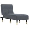 vidaXL Chaise longue fluweel donkergrijs