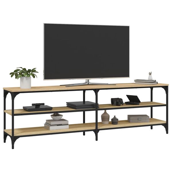 vidaXL Tv-meubel 160x30x50 cm bewerkt hout sonoma eikenkleurig