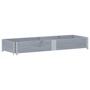 vidaXL Plantenbak 150x50 cm massief grenenhout grijs