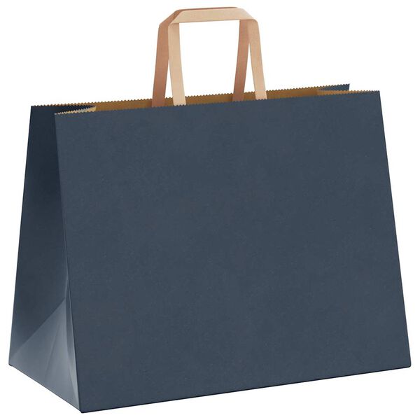 vidaXL Papieren zakken 50 st met hengsels 32x17x25 cm blauw