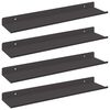 vidaXL Drijvende plank 4 st Zwart 40 x 8,5 x 2,5 cm Staal