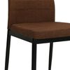 vidaXL Eetkamerstoelen 6 st stof bruin