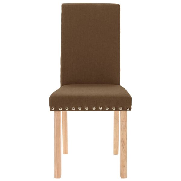 vidaXL Eetkamerstoelen 2 st stof bruin