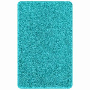vidaXL Antislip Badmat Turquoise 60 x 90 cm PP