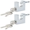 vidaXL Hangslot 2 st Zilver Staal
