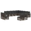 vidaXL Tuinbankenset 13 st Grijs poly rattan