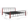 vidaXL Bedframe metaal en massief eikenhout 200x200 cm
