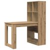 vidaXL Bureau met plank Artisan Eiken 122 x 67 x 145 cm Bewerkt hout