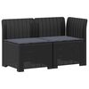 vidaXL Tweedelige Tuinbank met Kussens Rattan Look 2-zits PP Antraciet