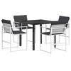 vidaXL Tuin eettafelset 5 st Wit en antracietkleurig
