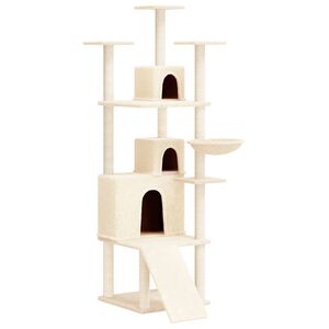 vidaXL Kattenmeubel met sisal krabpalen 175 cm cr&egrave;mekleurig