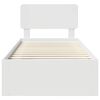 vidaXL Bedframe met hoofdeinde Wit 90 x 190 cm Massief grenenhout